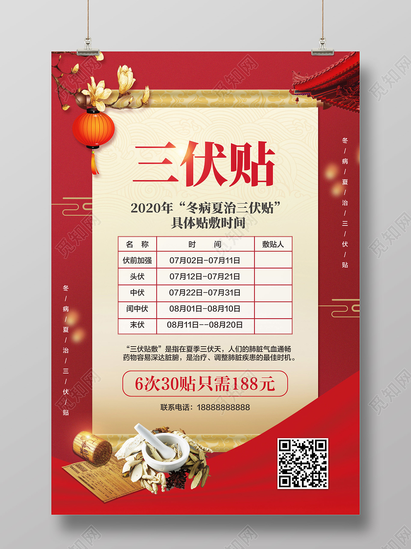 4、北京同仁堂三伏貼價格